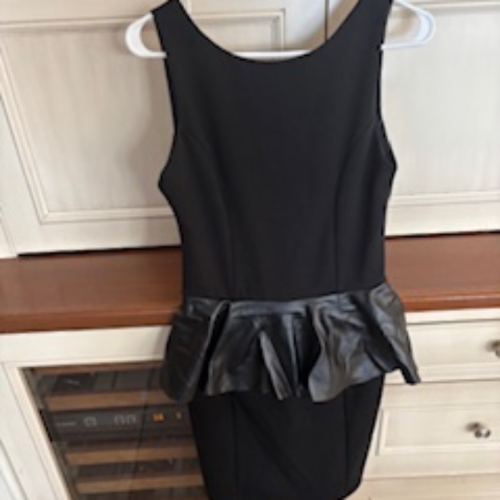 Aqua Brand mini dress with  faux leather